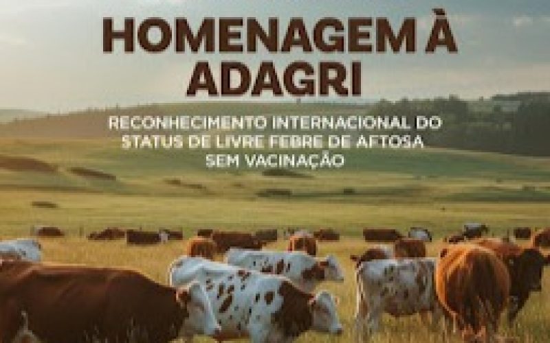 Zona Livre de febre aftosa – Sessão solene homenageia ADAGRI na Assembleia nesta segunda (23)