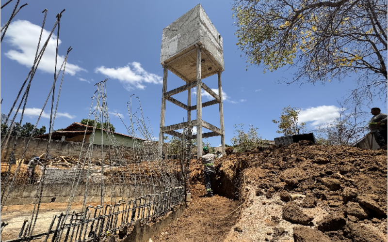 Novos reservatórios são construídos para ampliar o sistema de abastecimento d’água no Crato