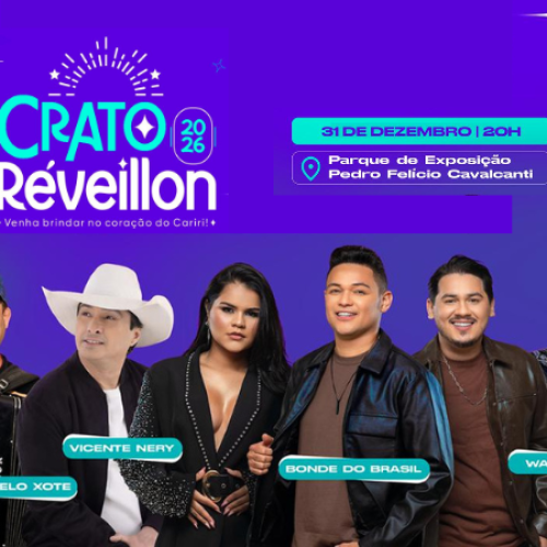 Crato recebe 2026 com grande festa popular e gratuita no coração do Cariri