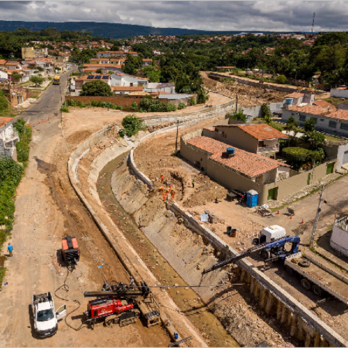 Avança obra do Canal do Rio Grangeiro: 50% dos serviços já executados
