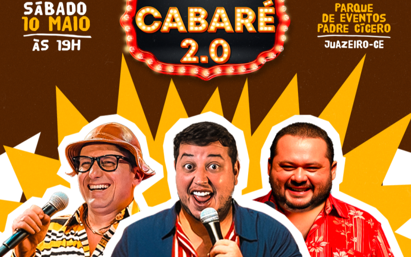 Show de humor acontece neste sábado (10), em Juazeiro do Norte