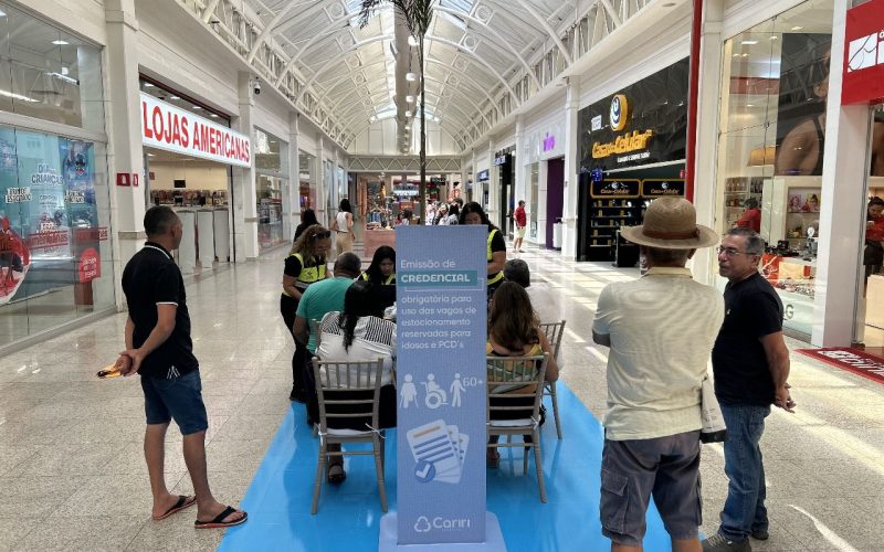 Cariri Shopping sedia emissão de cartões de estacionamento para idosos e pessoas com deficiência em parceria com o DEMUTRAN