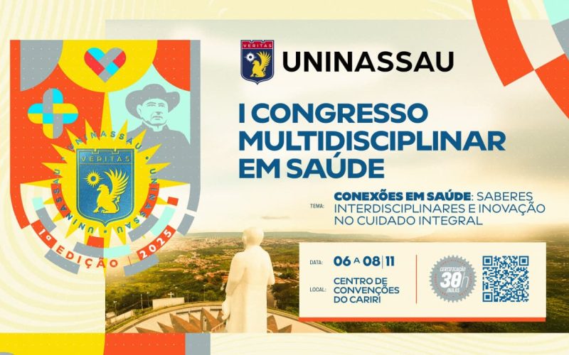 I Congresso Multidisciplinar em Saúde do Cariri acontece de 6 a 8 de novembro, em Crato