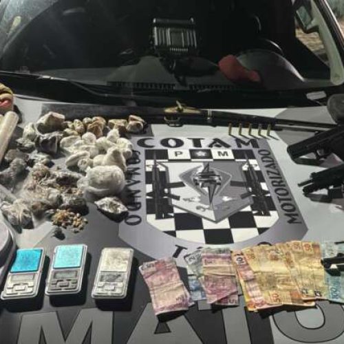 Três pessoas são presas por posse de armas de fogo e drogas em Barbalha   