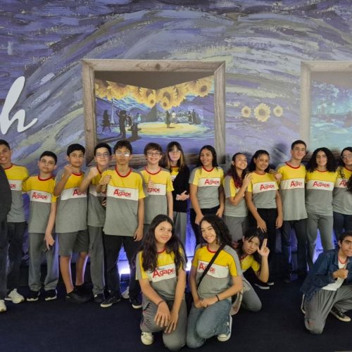 Estudantes participam de visita pedagógica à exposição Van Gogh & Impressionistas, no Cariri Shopping