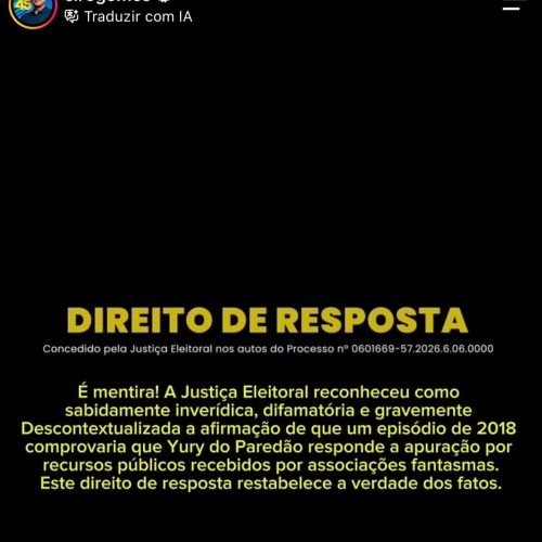 Ciro Gomes publica direito de resposta de Yury do Paredão após decisão da Justiça Eleitoral