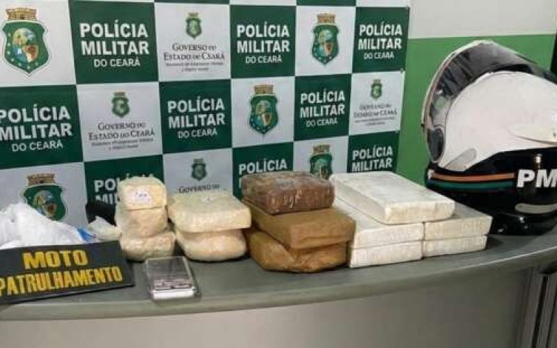 Polícia Militar prende suspeito em flagrante com mais de 9 kg de cocaína no Cariri