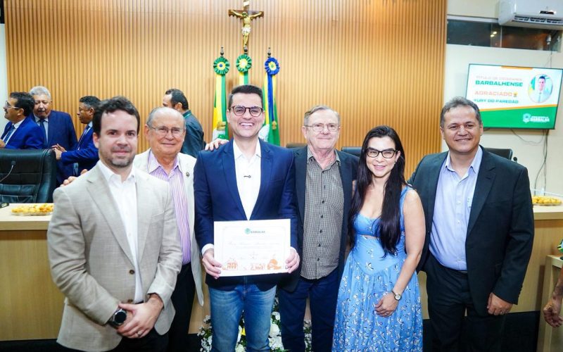 Deputado Yury do Paredão recebe título de cidadão barbalhense e reforça compromisso com o município