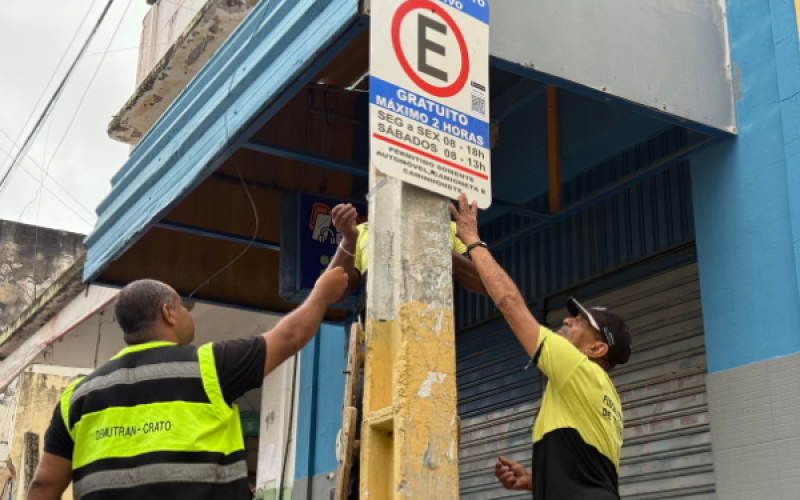 Crato retoma Zona Azul com gratuidade até 4 horas diárias para condutores